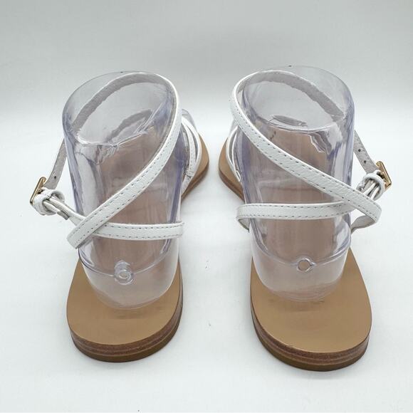 RAYE x Revolve Void Strappy Ankle Wrap Thong Sandal in White Size 8.5 Minimalist - Picture 10 of 16